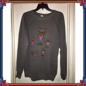 Retro Throwback Workout Bear Sweater